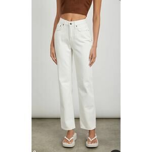 RAILS Womens Ecru The Topanga High Rise Straight Cotton Denim Jeans 29 NWT